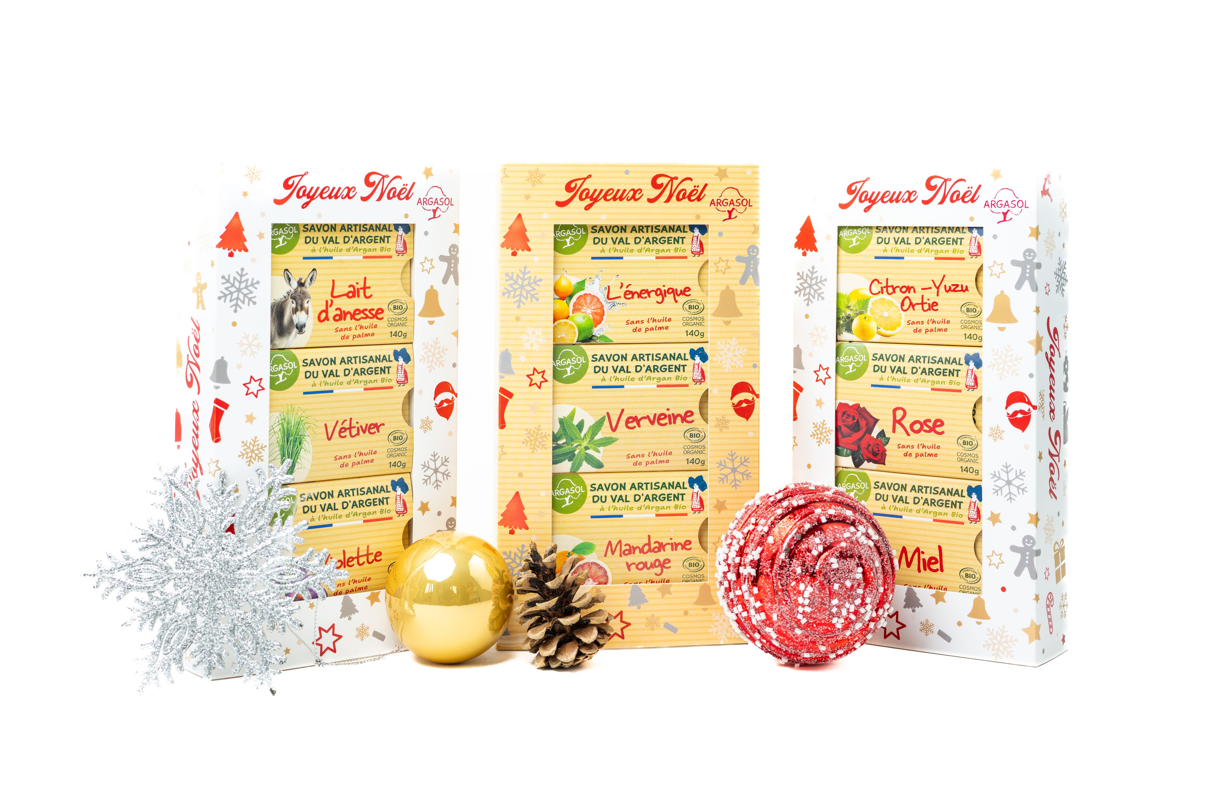 Assortiment 3 savons "Noël"