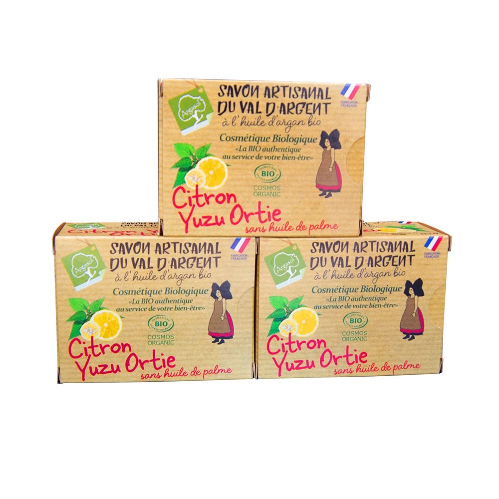 Lot de 3 Savons Citron-Yuzu-Ortie