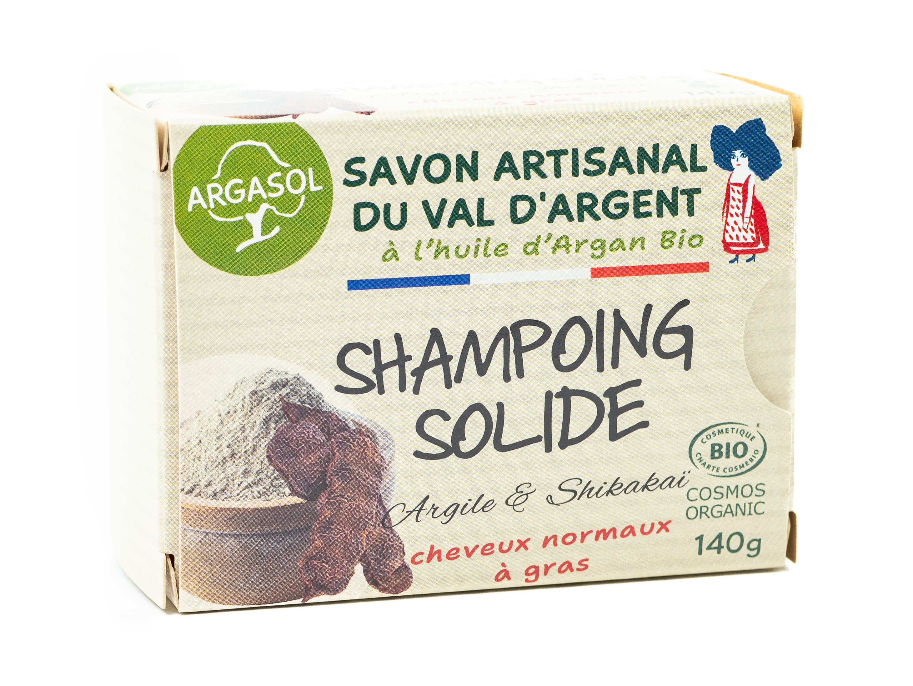 Shampoing solide à l'argile (rhassoul) et poudre de shikakai