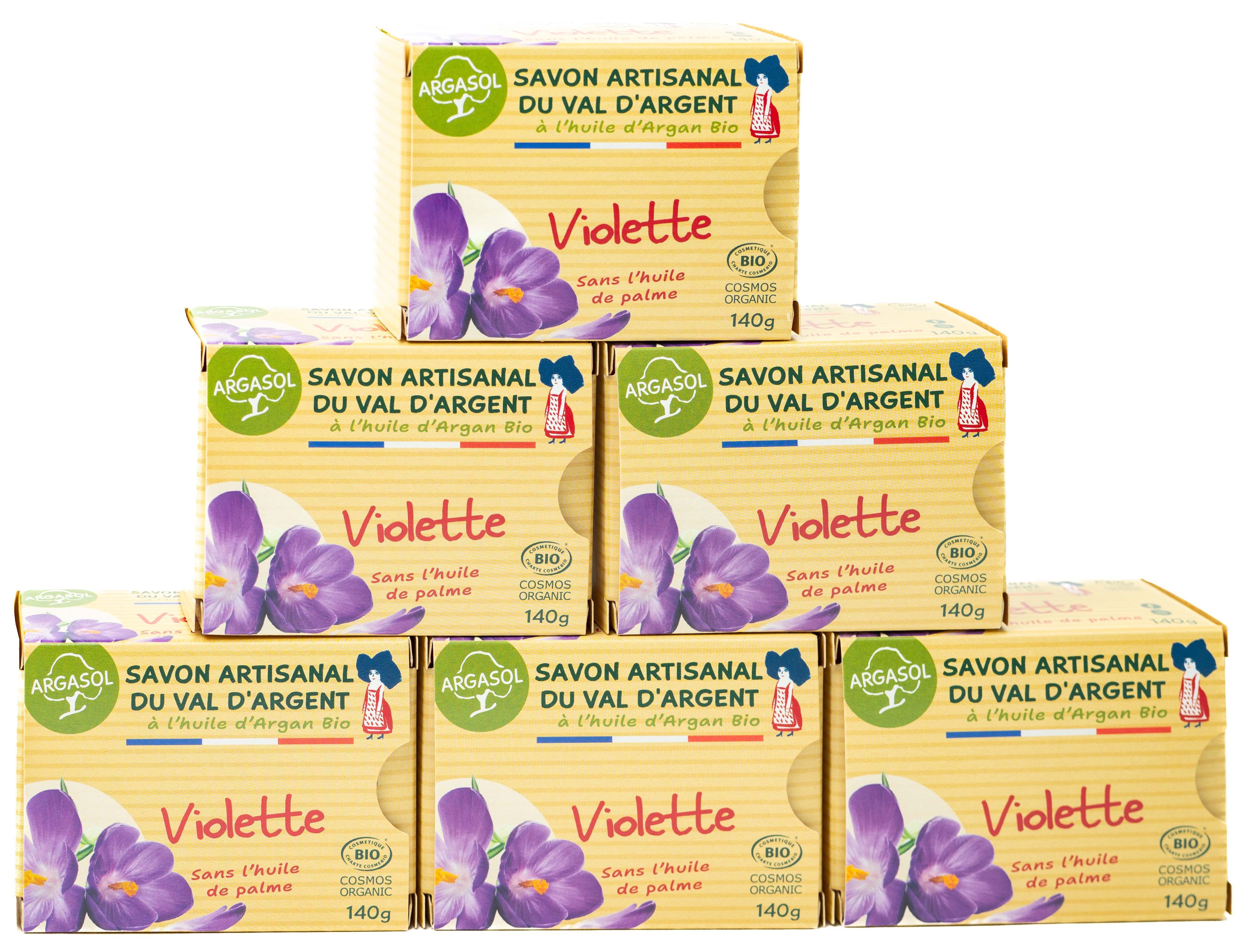 Lot de 6 Savons à la Violette