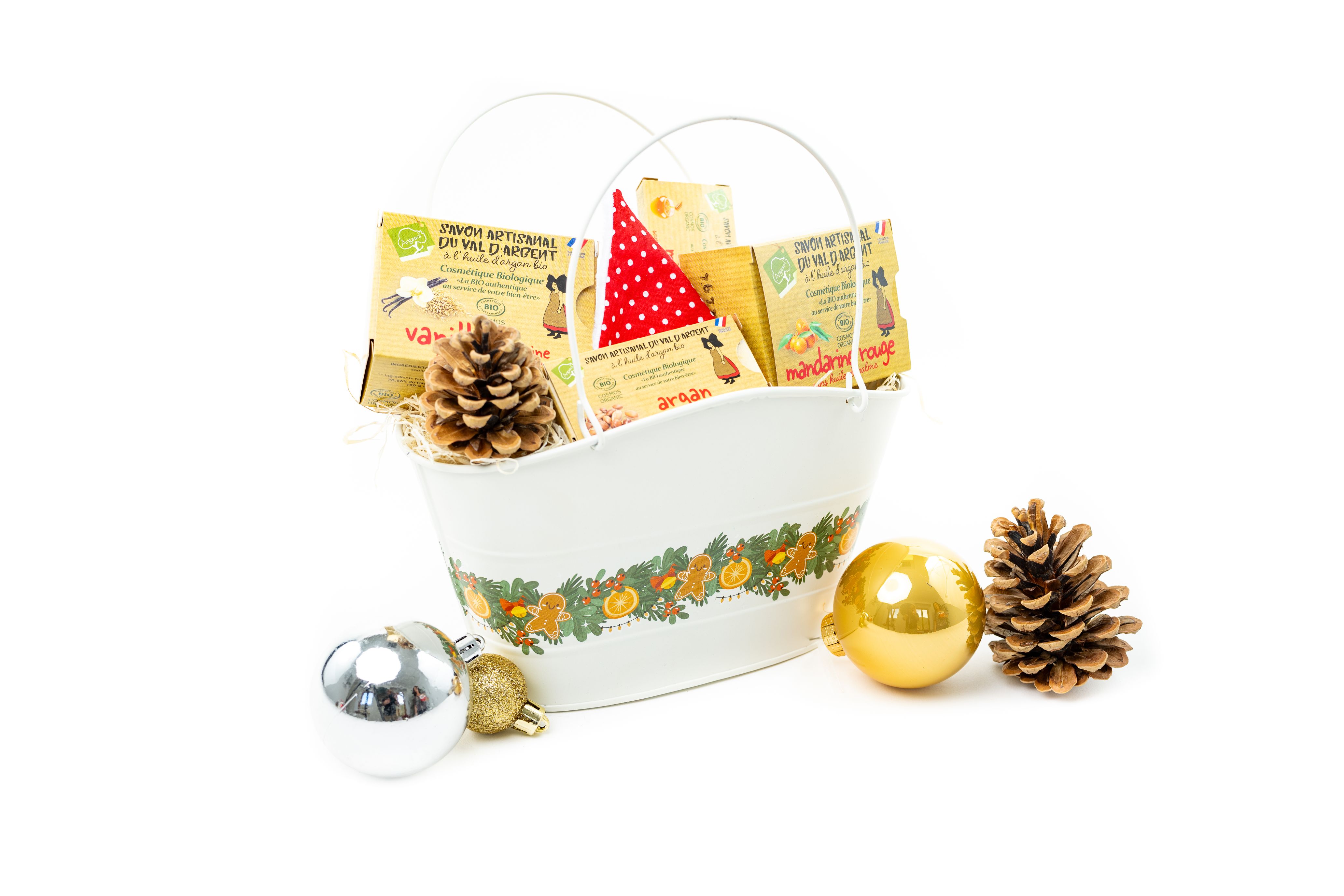 Panier Mannele oval noël