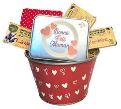 Panier rond métal coeur