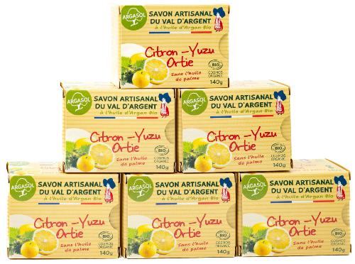Lot de 6 Savons Citron-Yuzu-Ortie