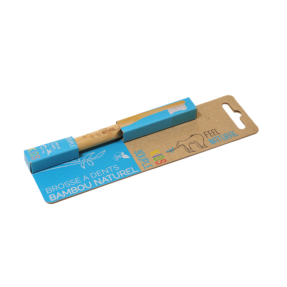 Brosse à dents en bambou pour enfant - Souple