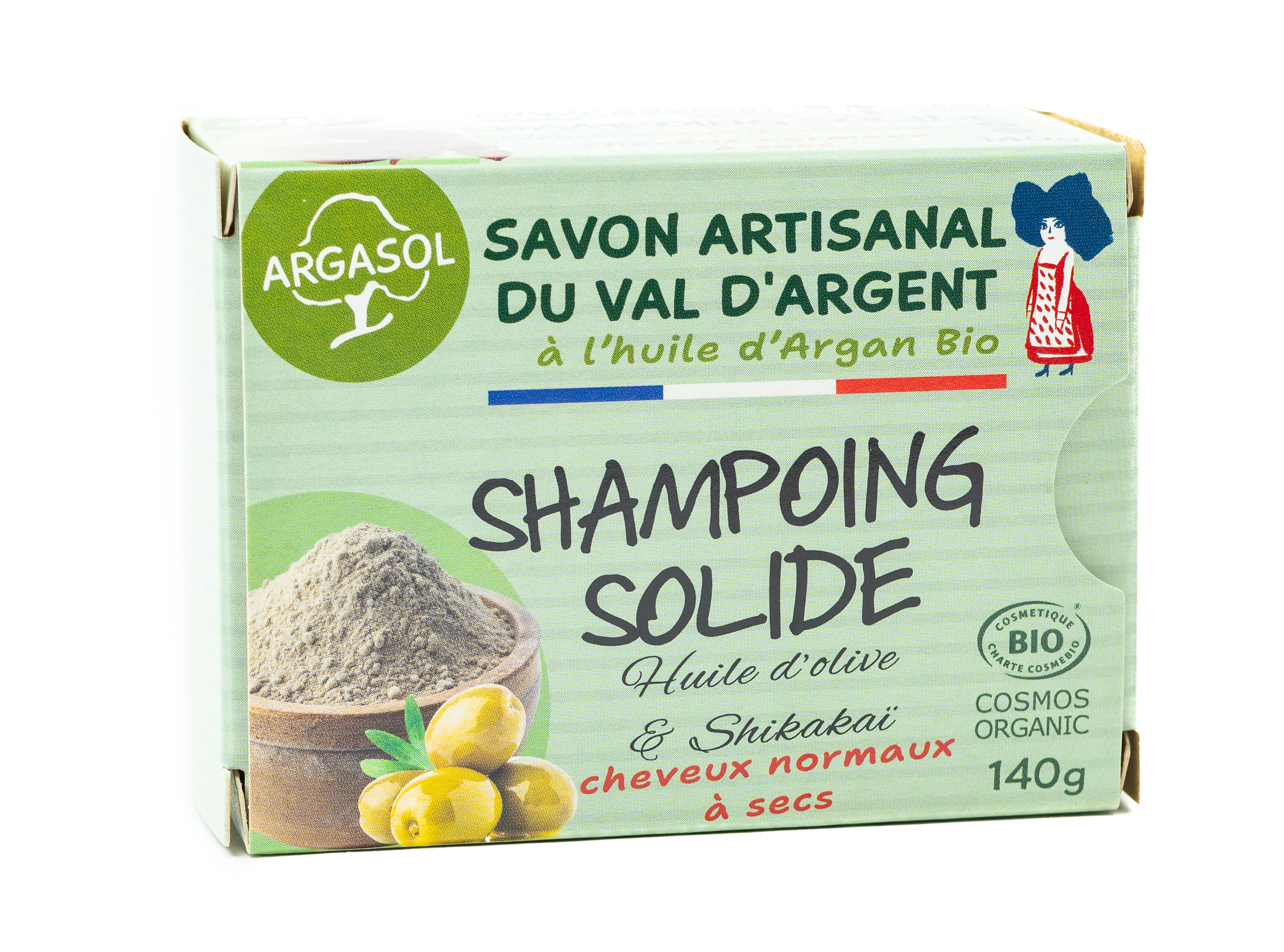 Shampoing solide à l'huile d'olive et poudre de shikakai