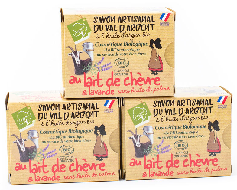 Lot de 3 Savons au Lait de Chèvre et à la Lavande