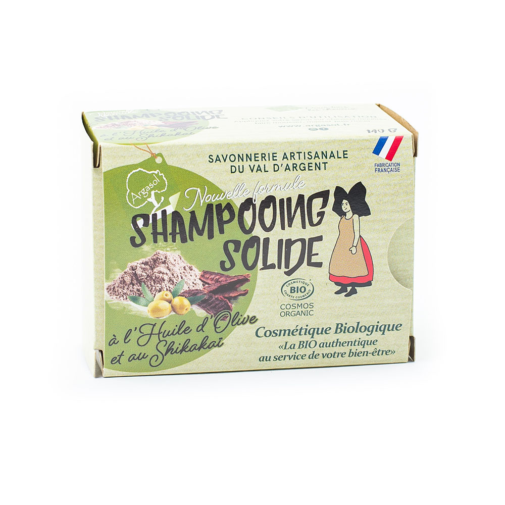 Shampoing solide à l'huile d'olive et poudre de shikakai