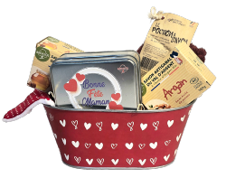 Panier oval métal coeur