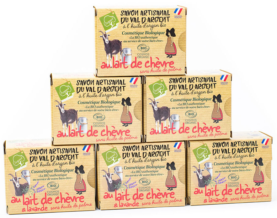 Lot de 6 Savons au Lait de Chèvre et à la Lavande
