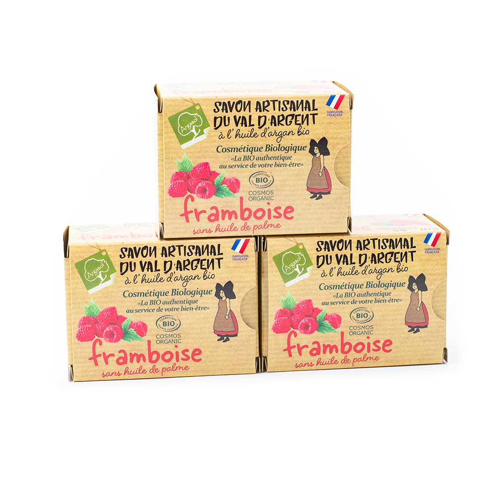 Lot de 3 Savons  la Framboise