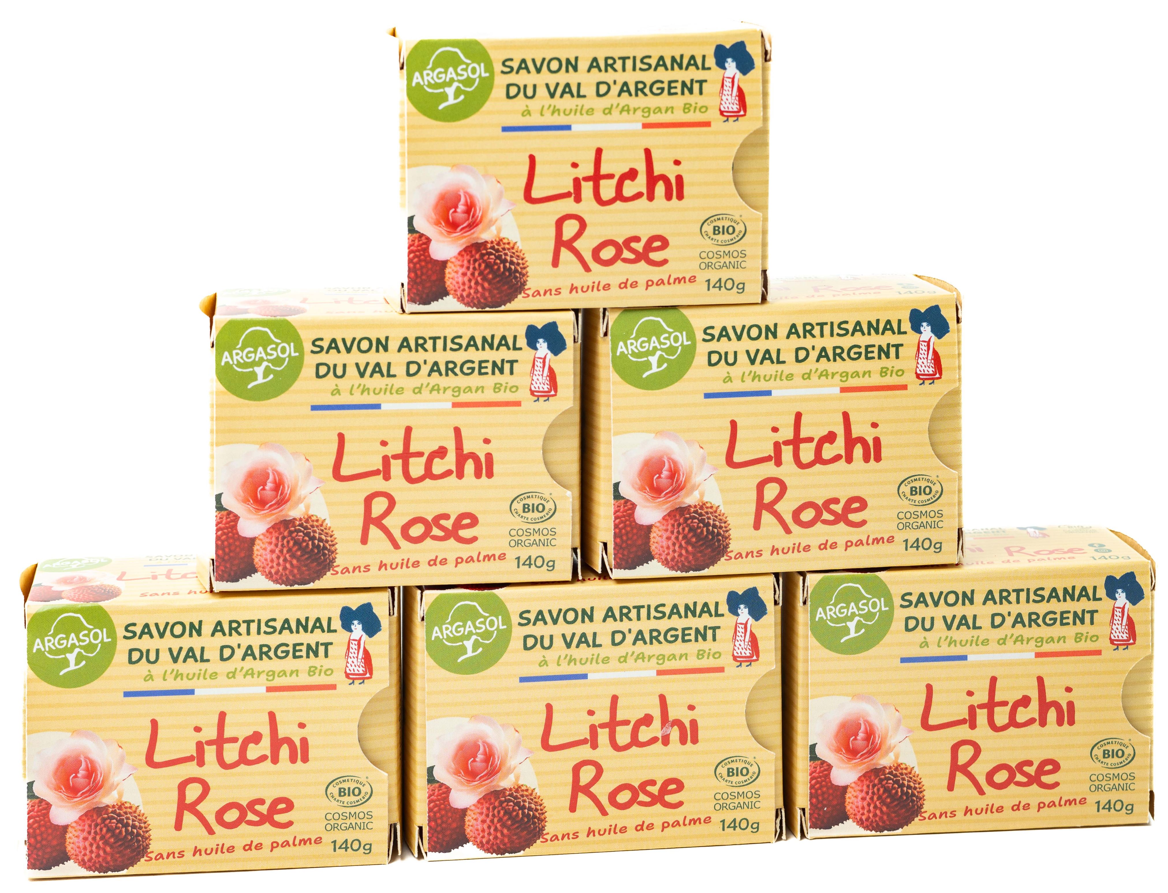 Lot de 6 Savons Litchi-Rose