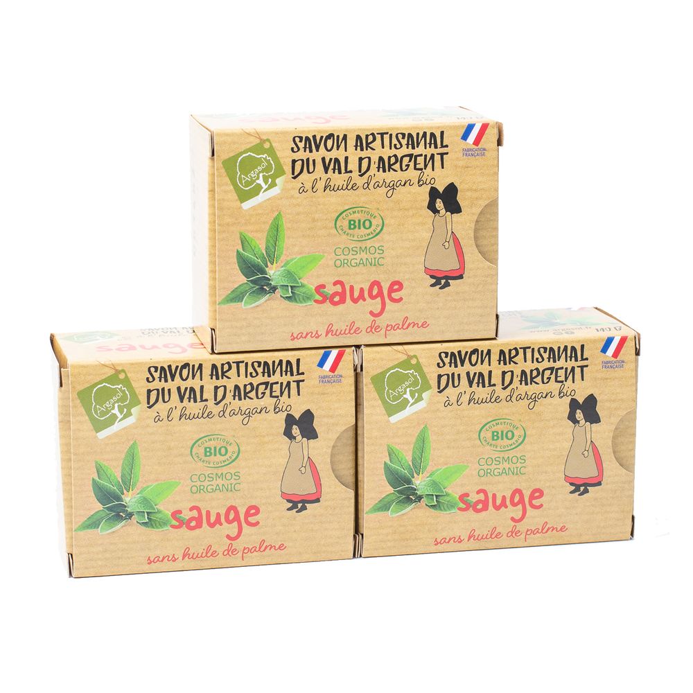 Lot de 3 Savons à la Sauge