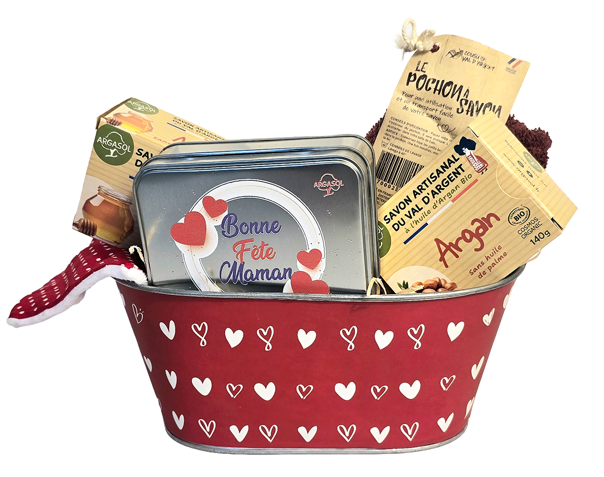 Panier oval métal coeur
