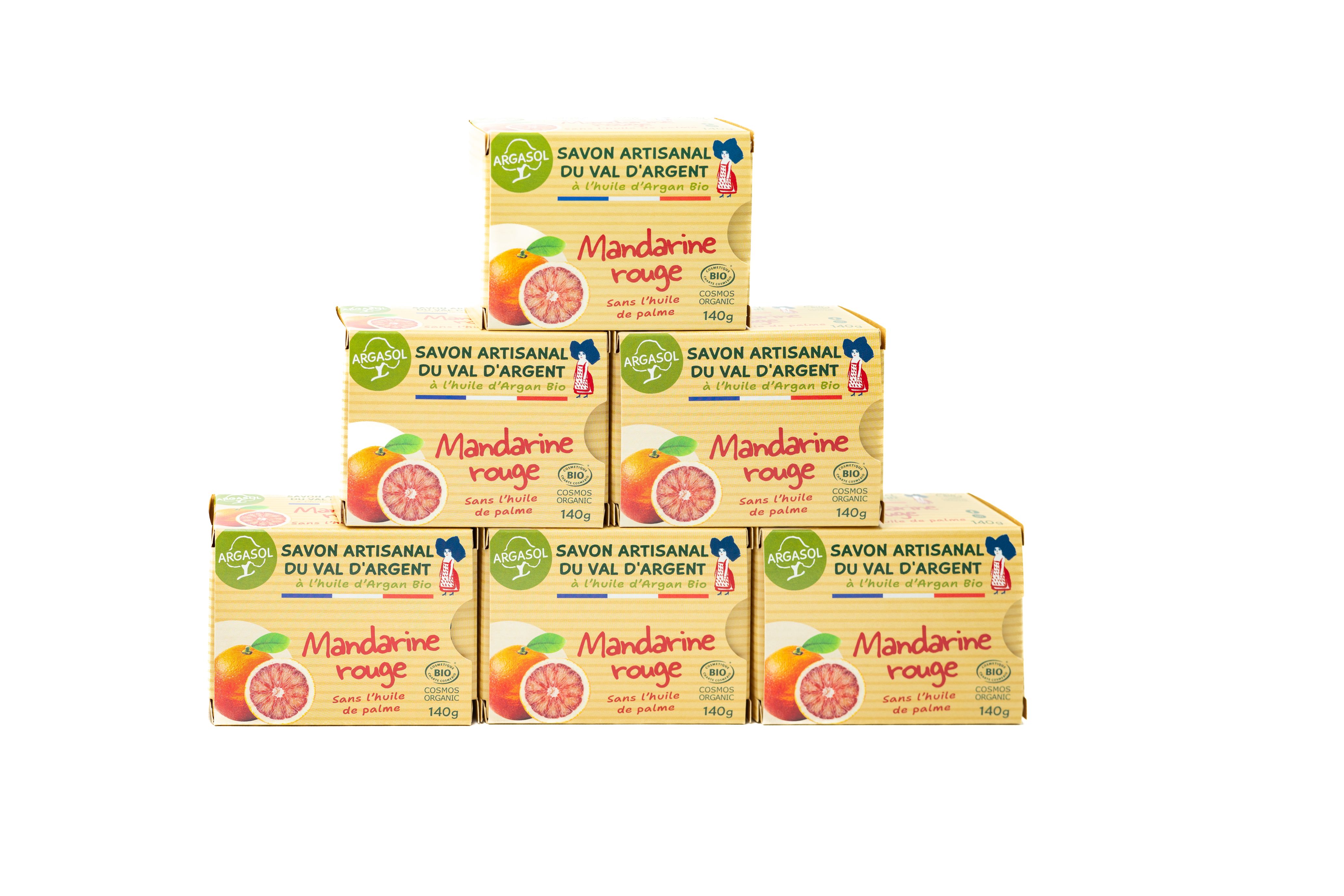 Lot de 6 Savons  la Mandarine Rouge