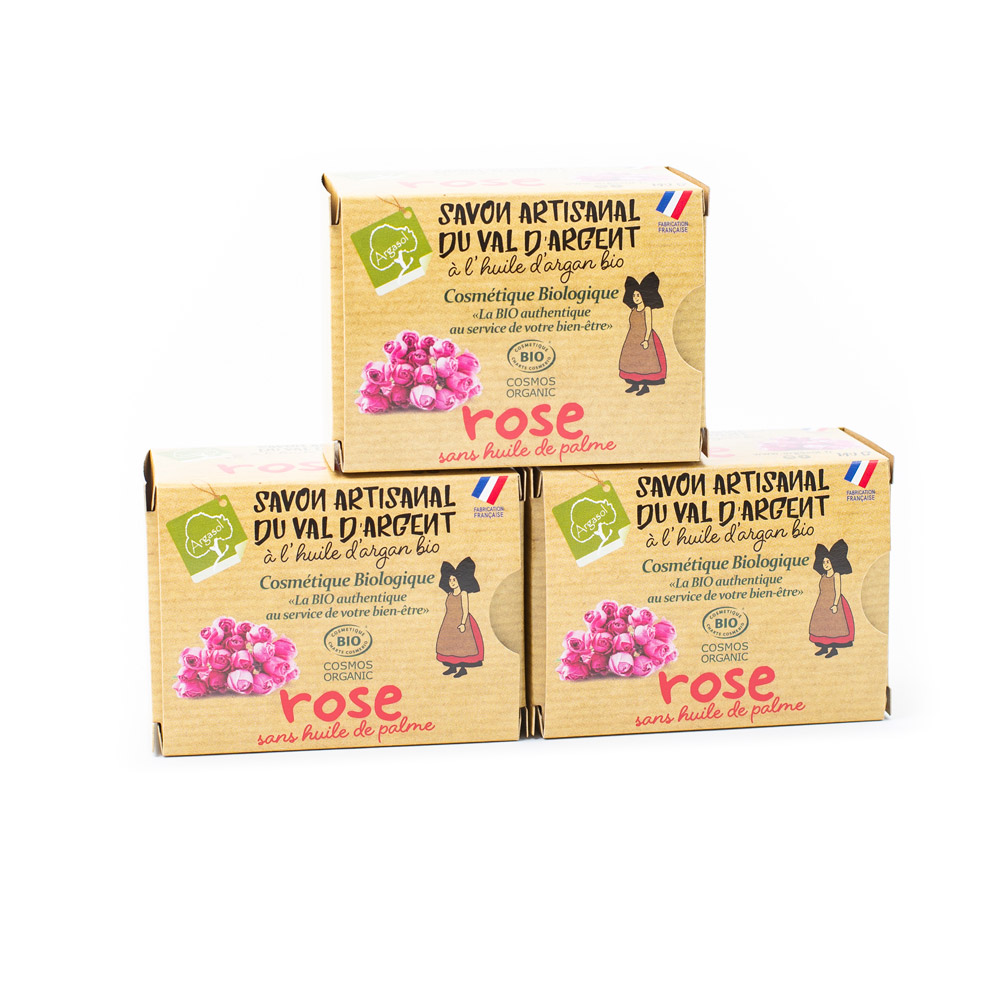 Lot de 3 Savons  la Rose