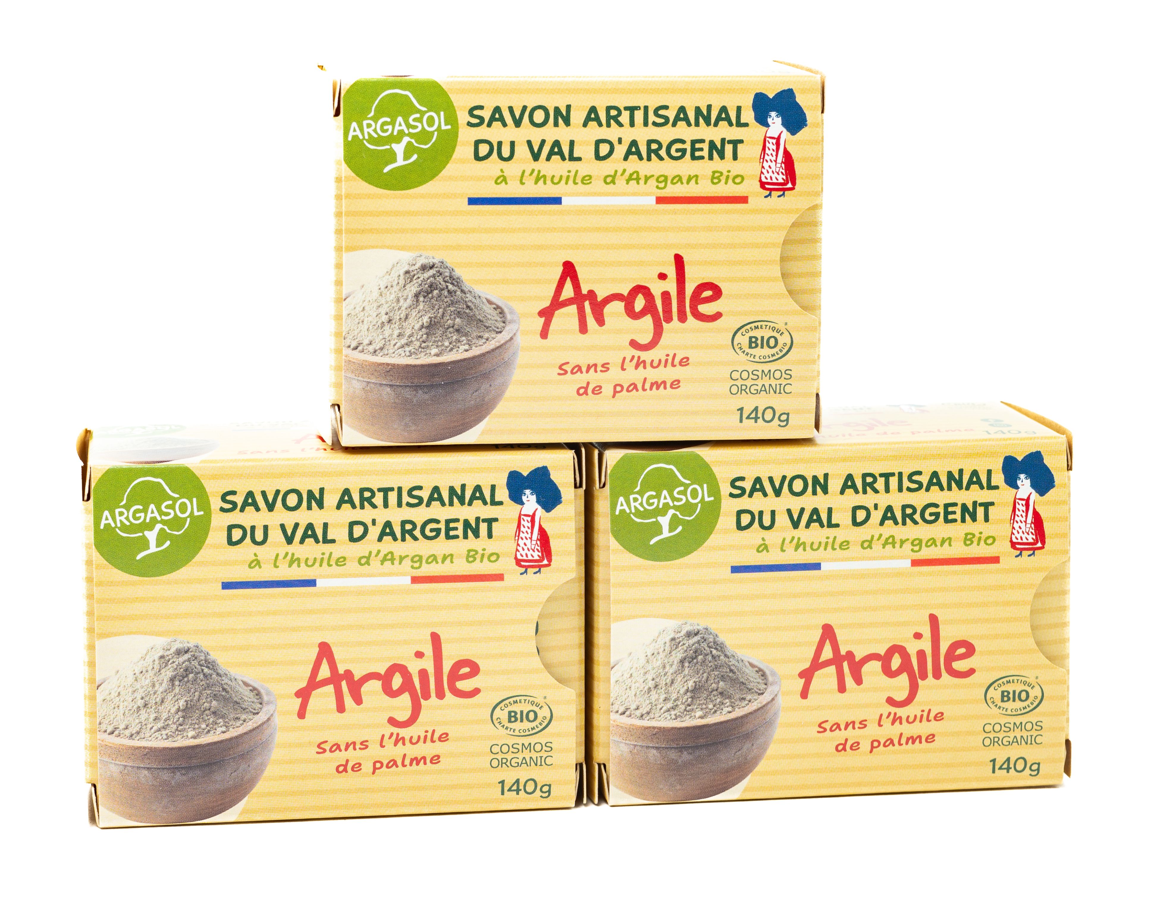 Lot de 3 Savons à l'Argile