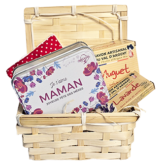 Panier osier Fête des Mères