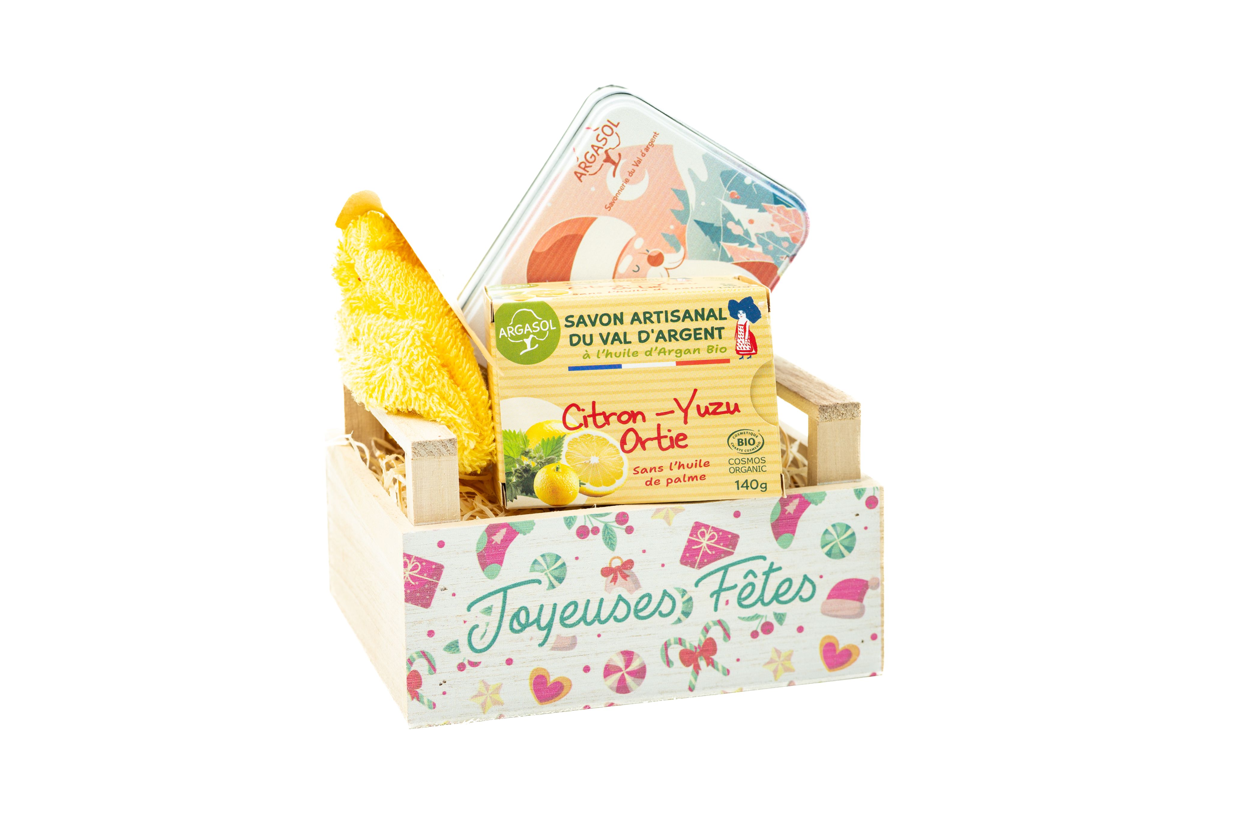 Caissette bois Joyeuses Fêtes