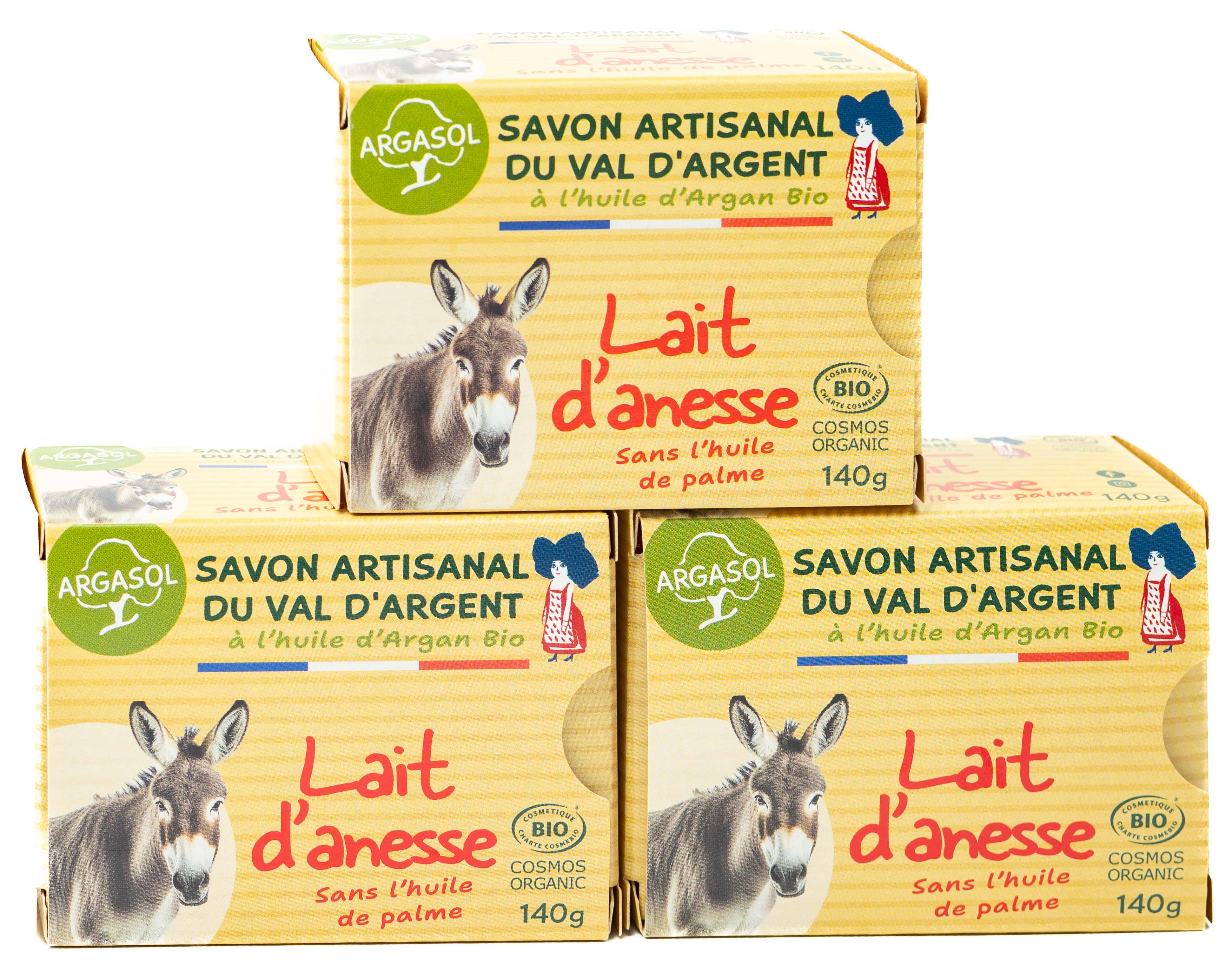 Lot de 3 Savons au Lait d'Anesse
