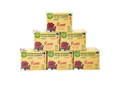 Lot de 6 Savons à la Rose
